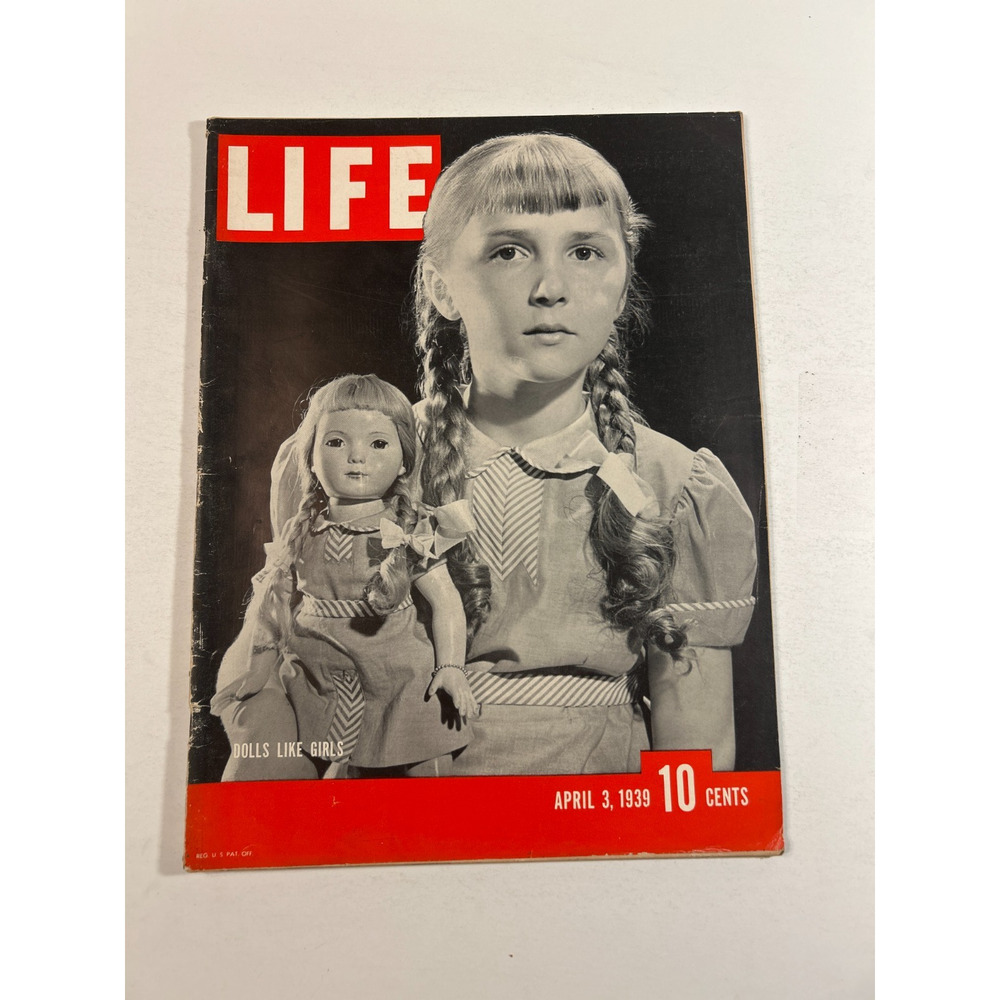 LIFE Magazine April 3 1939 Dolls Like Girls Pope Pius XII Sugar Eggs Hitler